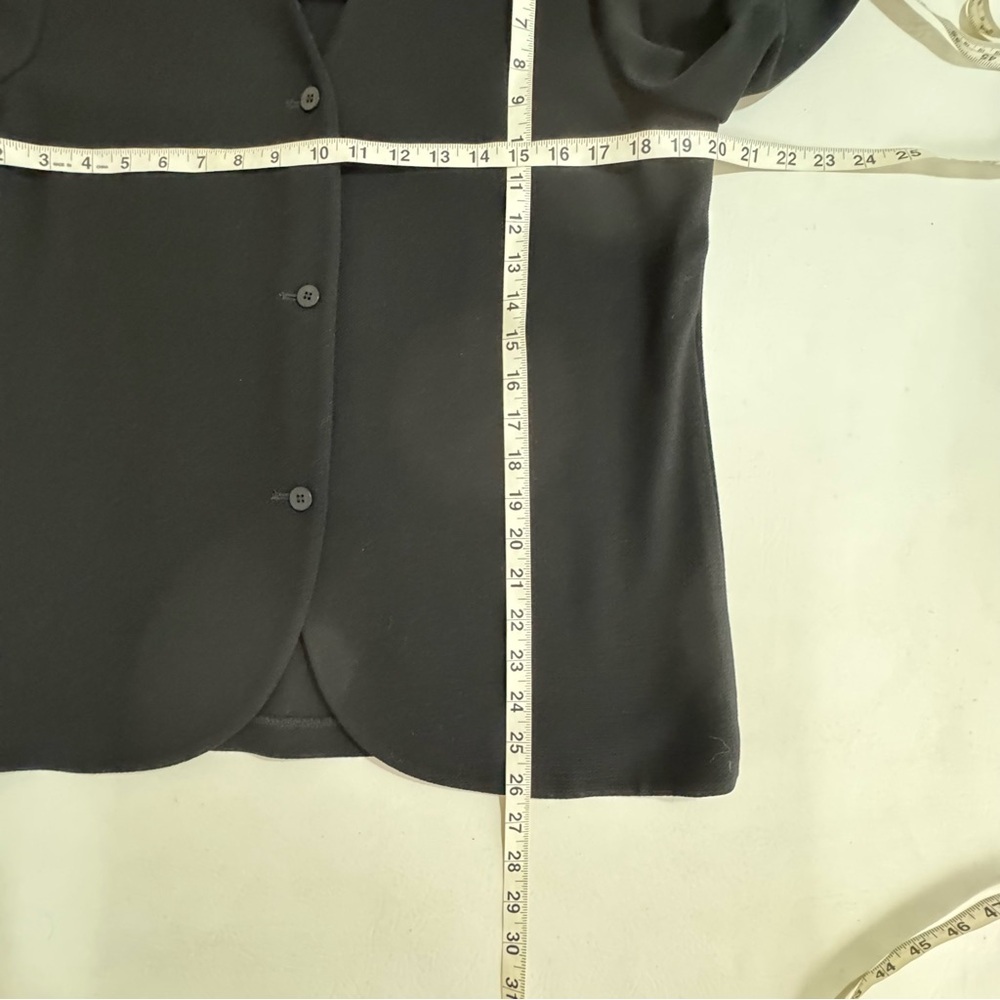Eileen Fisher Black Blazer Jacket Professional Minimalist Size Small 100% Wool - Picture 5 of 9